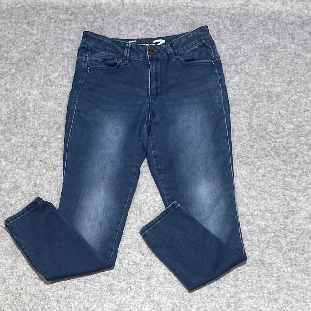 Seven7 Womens High Rise Skinny Jeans Dark Wash Size 10 Stretch Denim Pants